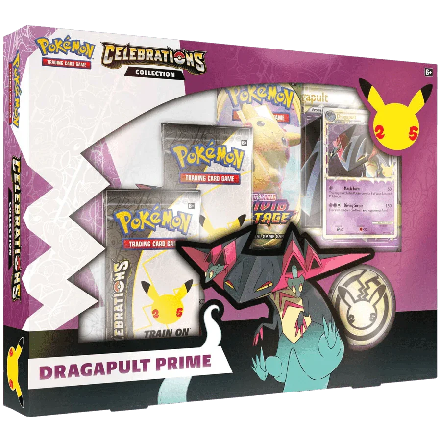 Pokemon TCG - Sword & Shield - Celebrations - Dragapult Prime Collection Box