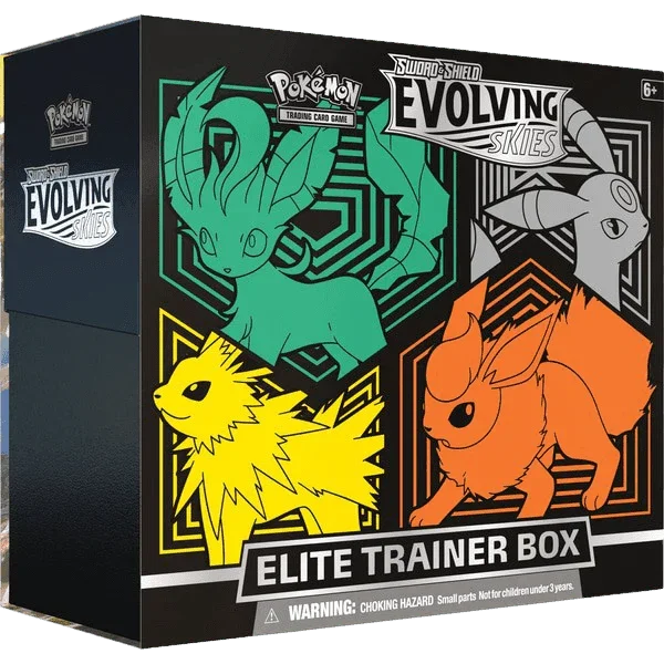 Pokemon TCG - Sword & Shield - Evolving Skies - Elite Trainer Box (Leafeon, Umbreon, Jolteon, Flareon)